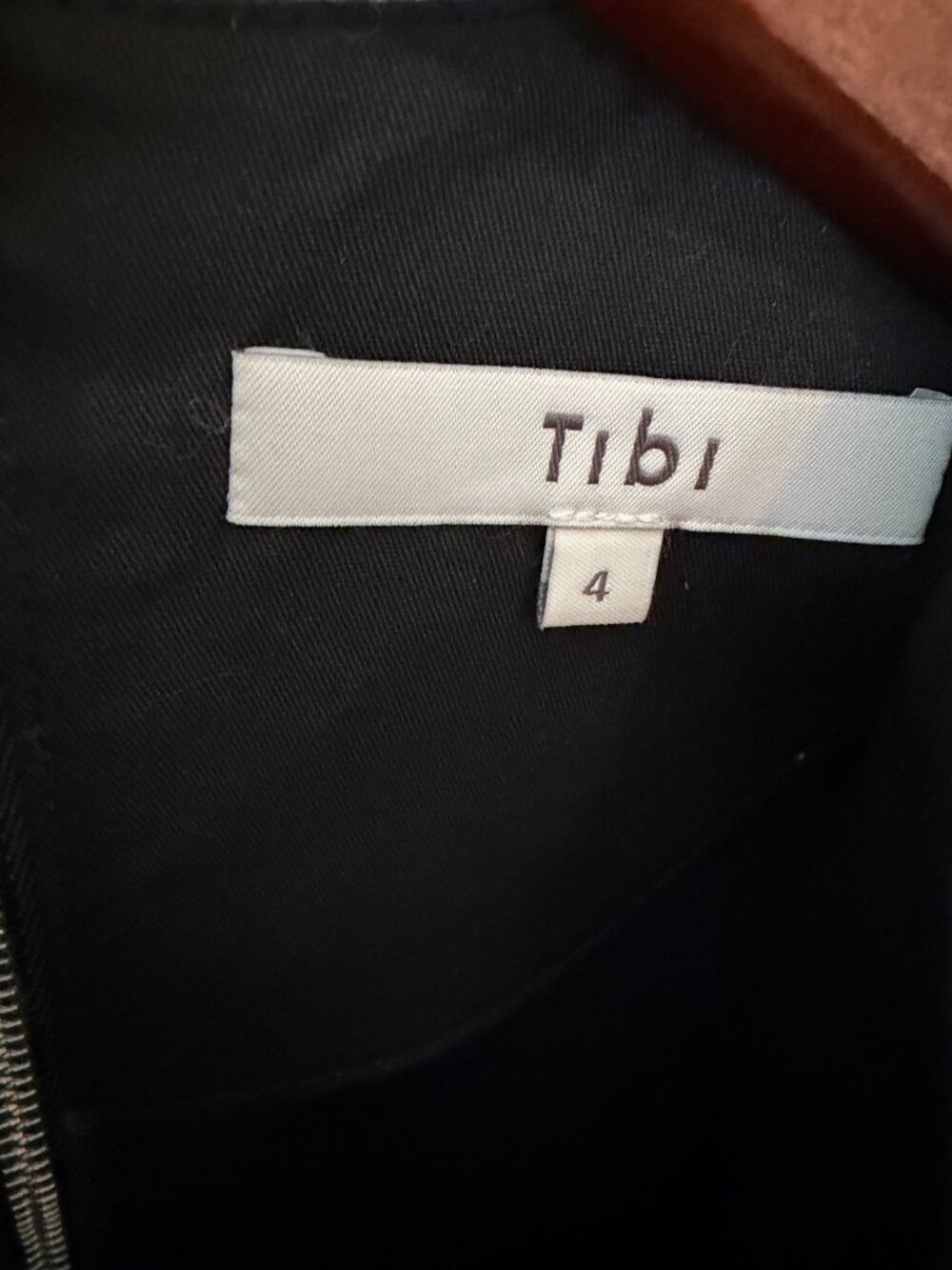 Tibi Black Faux Leather Top Size 4 Short Sleeve - Picture 3 of 4
